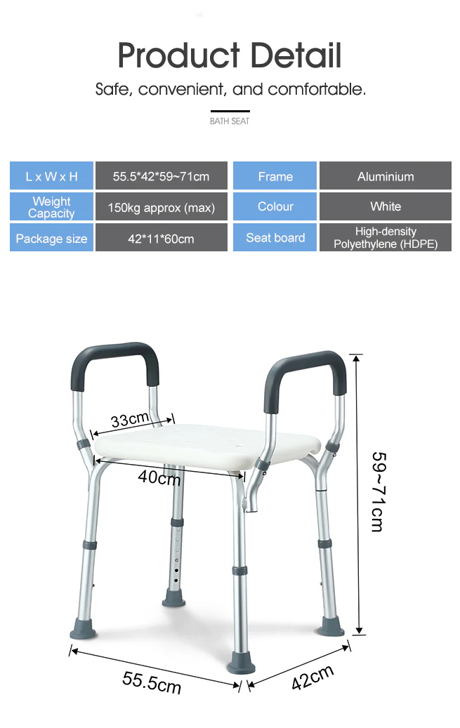 Adjustable Shower Chair - Image 5
