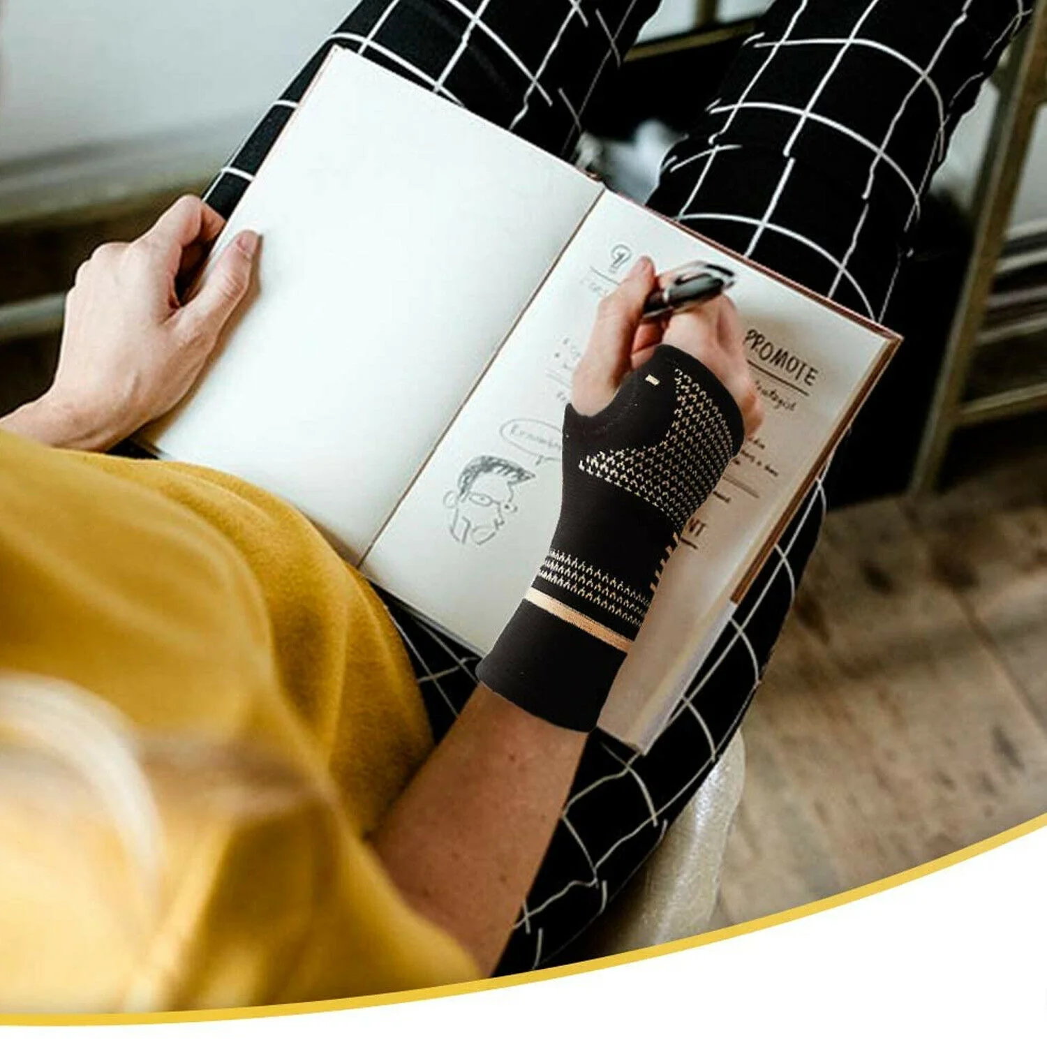 Copper Wrist + Hand Compression Brace - Image 6