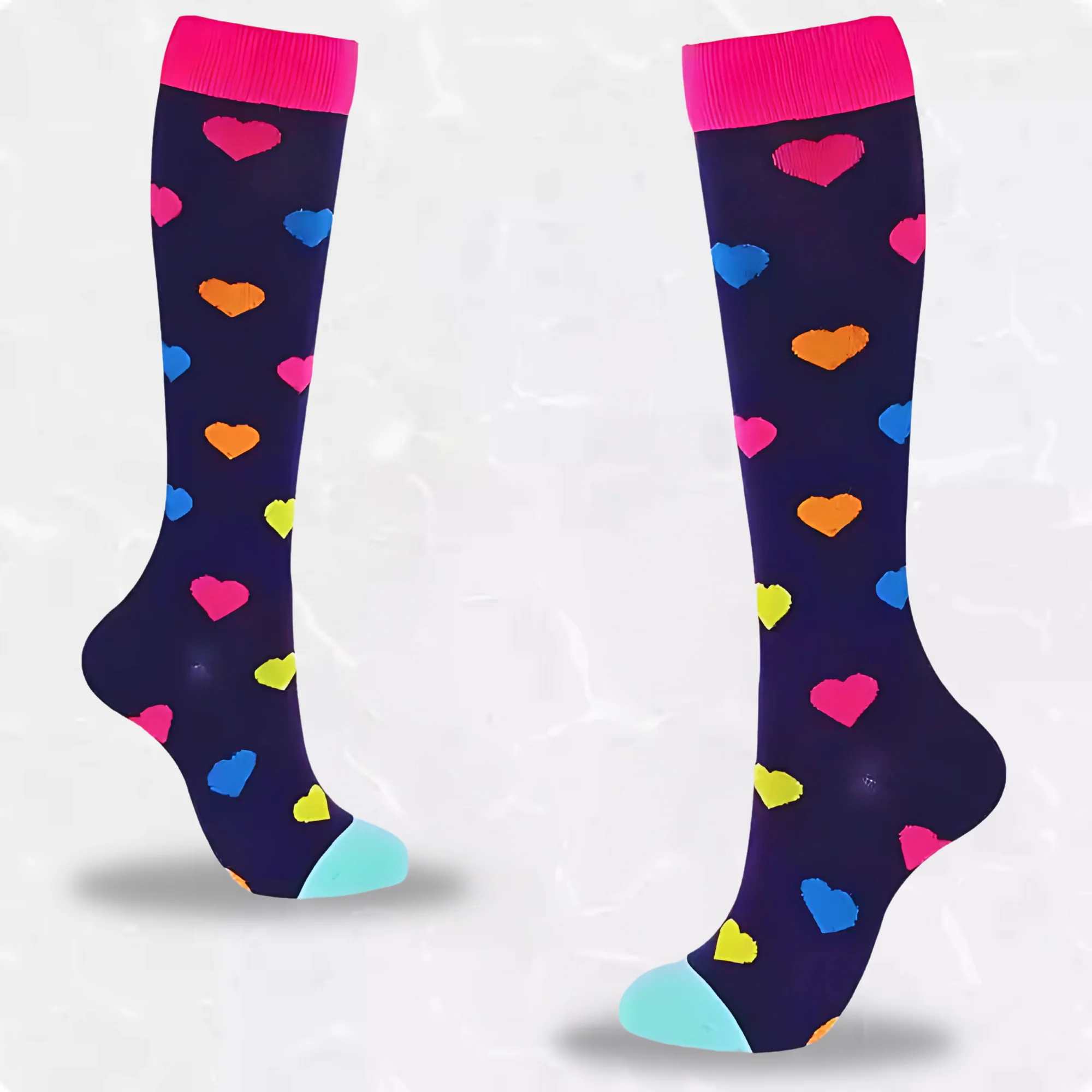 Heart Patterned LegEase Compression Socks - Image 10