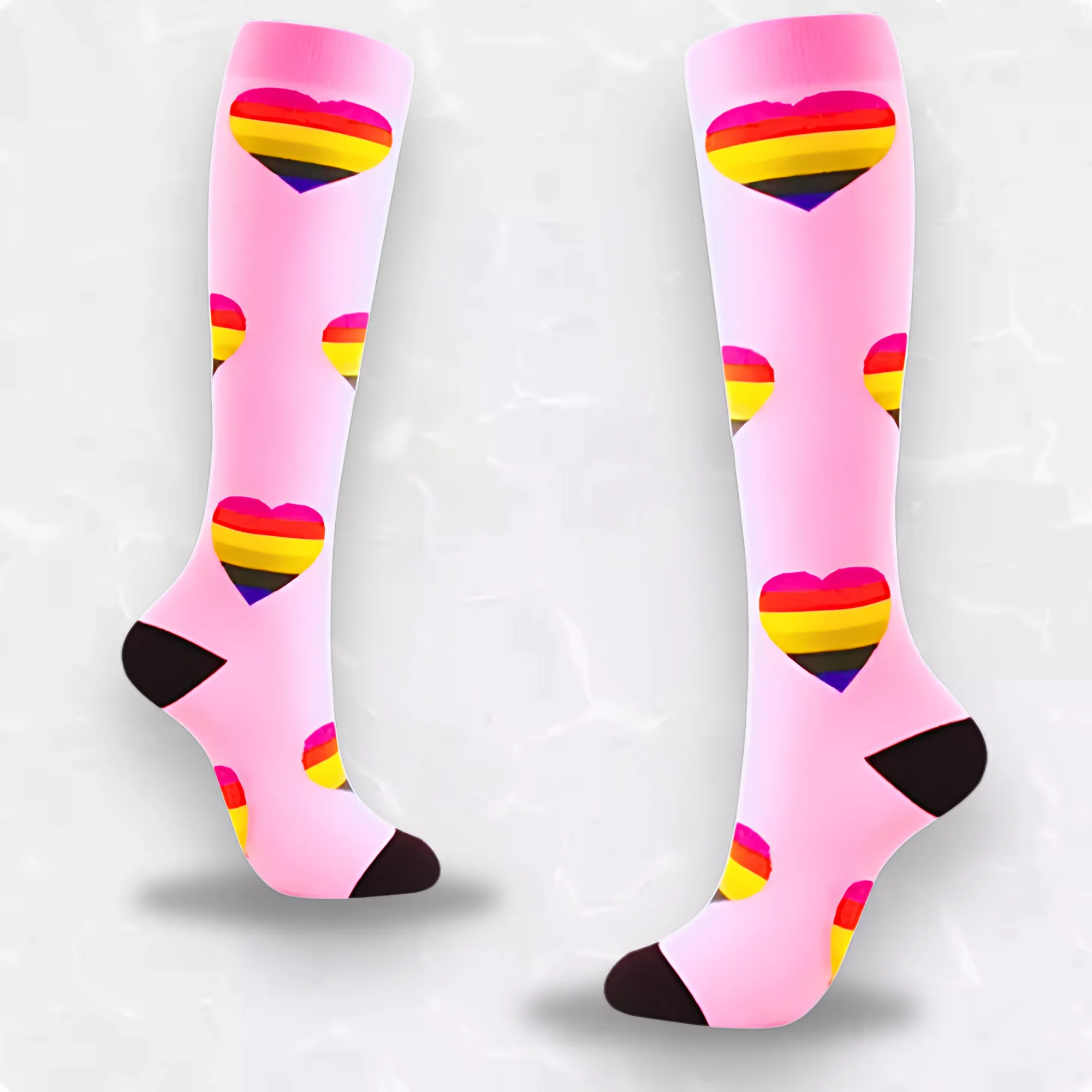 Heart Patterned LegEase Compression Socks - Image 3