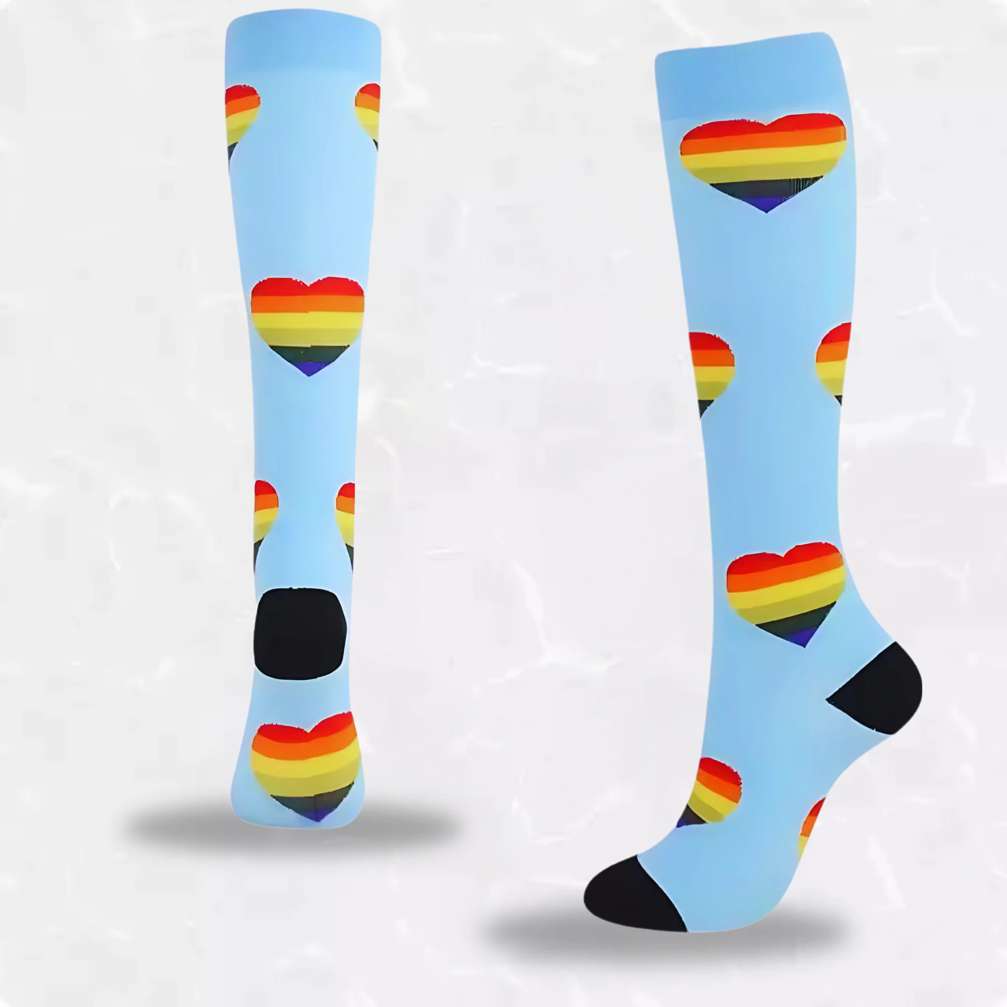 Heart Patterned LegEase Compression Socks - Image 4