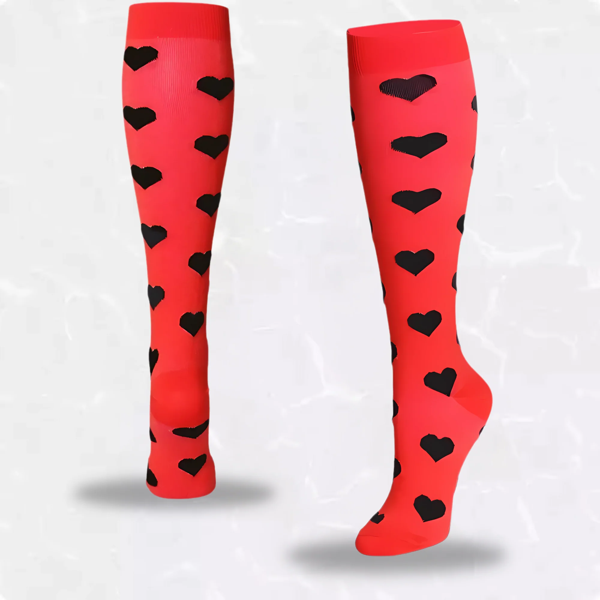 Heart Patterned LegEase Compression Socks - Image 6