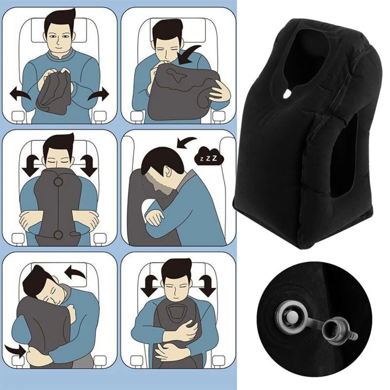 Inflatable Air Cushion Travel Pillow - Image 4