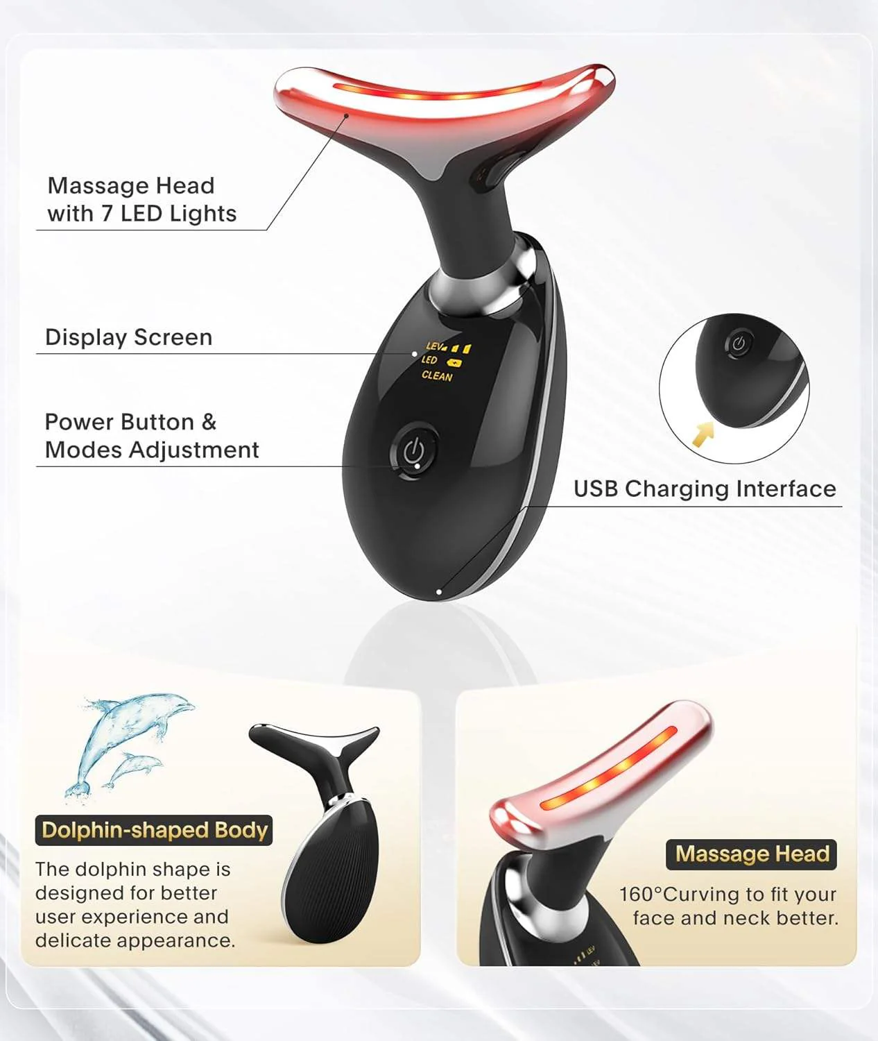 LED Light Therapy Face and Neck Massager - Image 13
