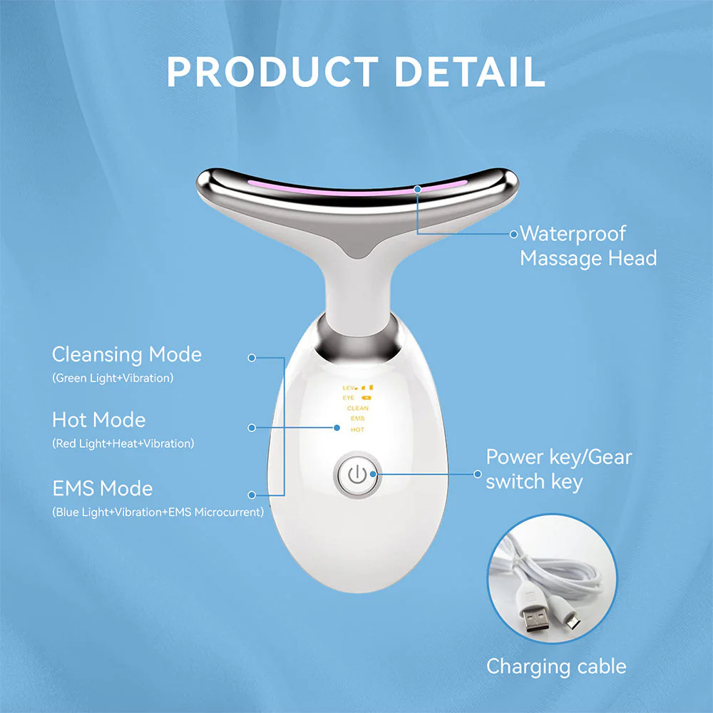 LED Light Therapy Face and Neck Massager - Image 3