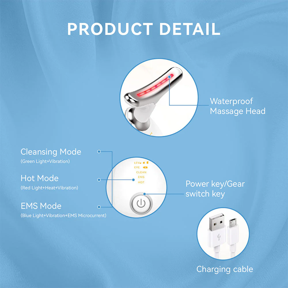LED Light Therapy Face and Neck Massager - Image 5