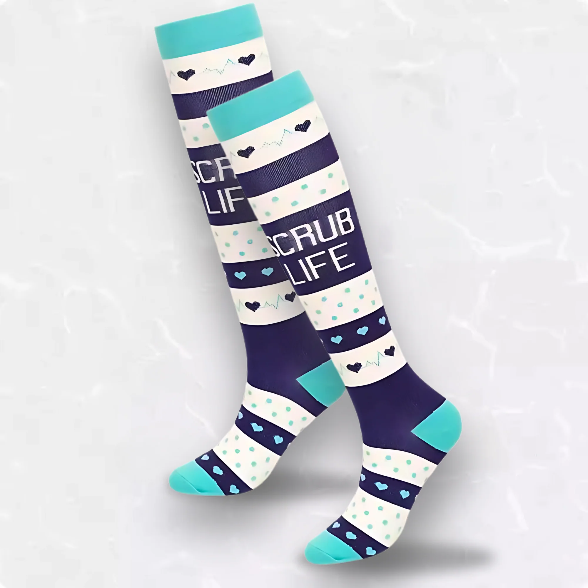 Medical Patterned LegEase Compression Socks - Image 3