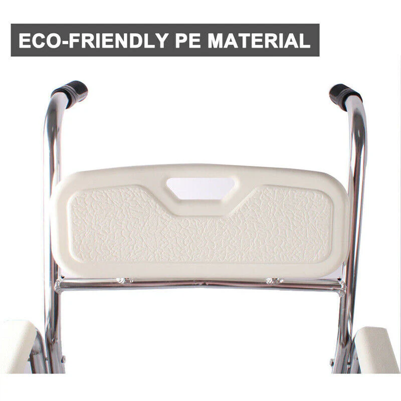 Mobile Shower Toilet Commode Chair - Image 6