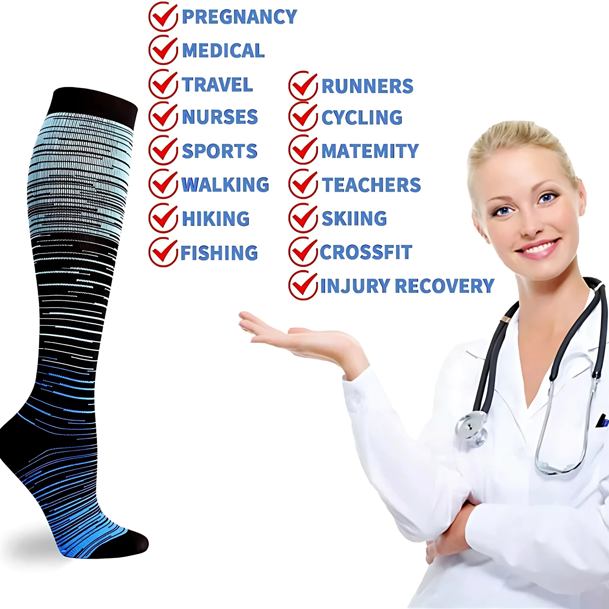 Ombré Flex LegEase Compression Socks - Image 13