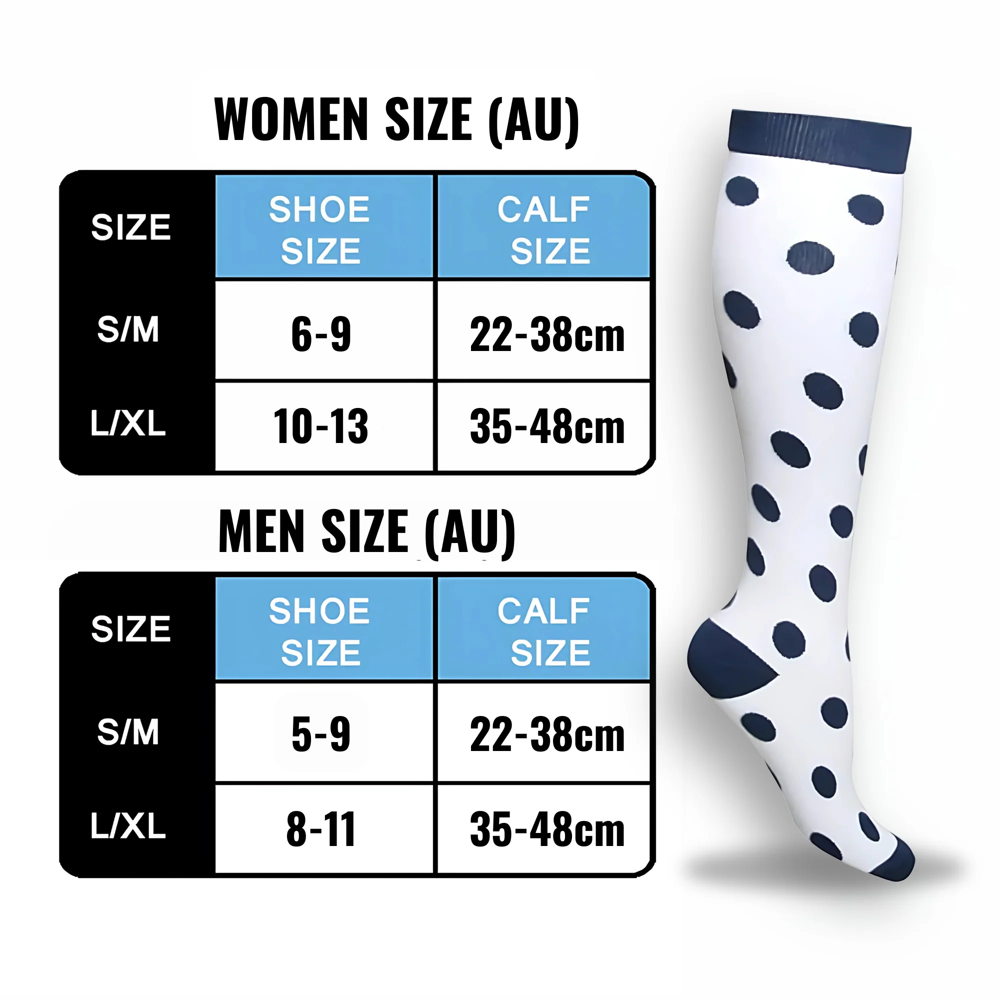 Spotted Patterned LegEase Compression Socks - Image 9