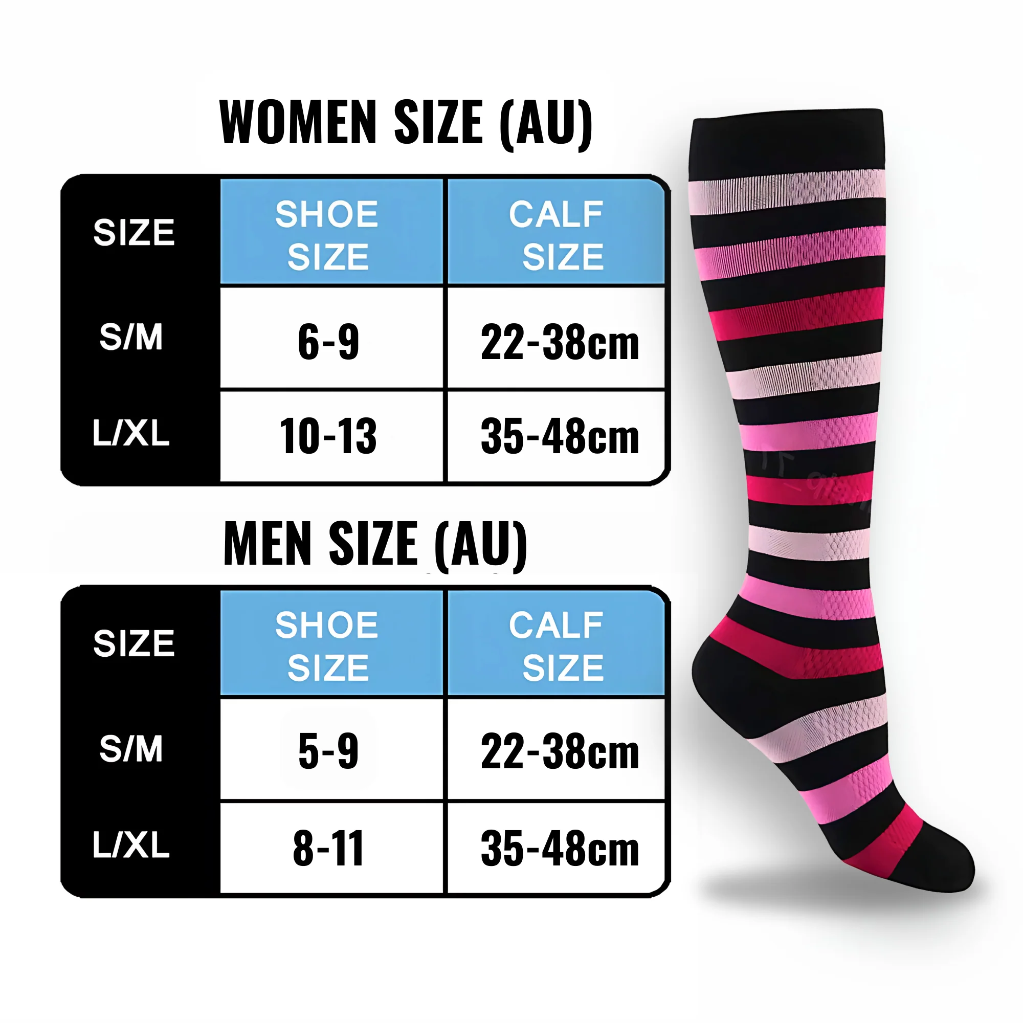 Striped Patterned LegEase Compression Socks - Image 11