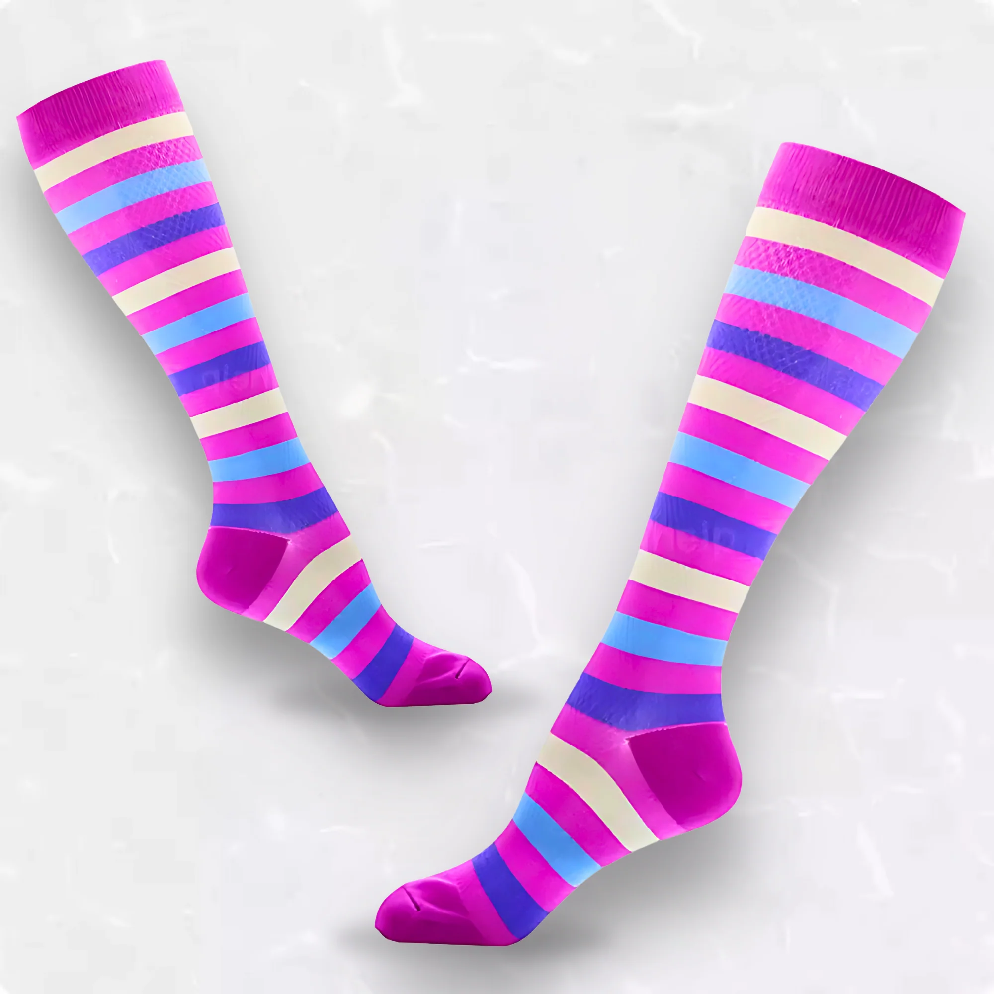 Striped Patterned LegEase Compression Socks - Image 5