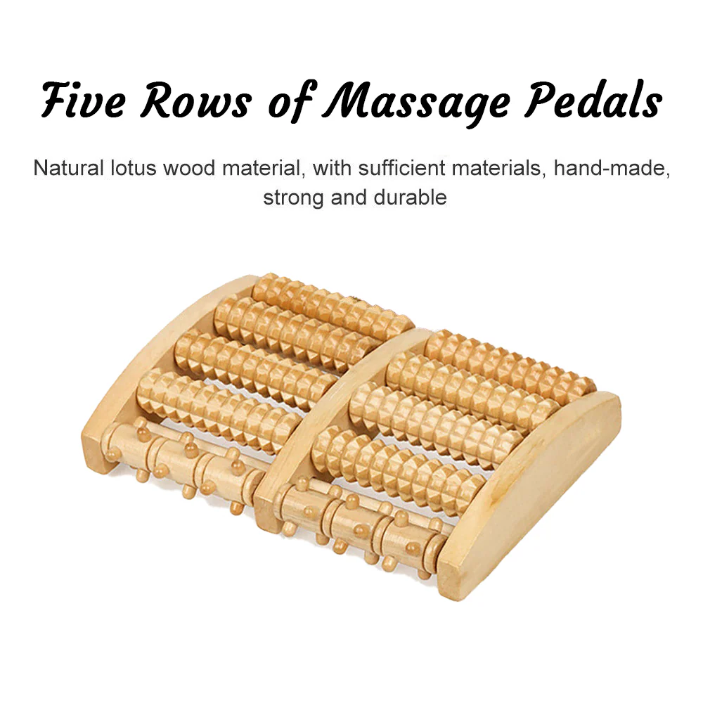 Wooden 5 Roller Foot Massager - Image 3