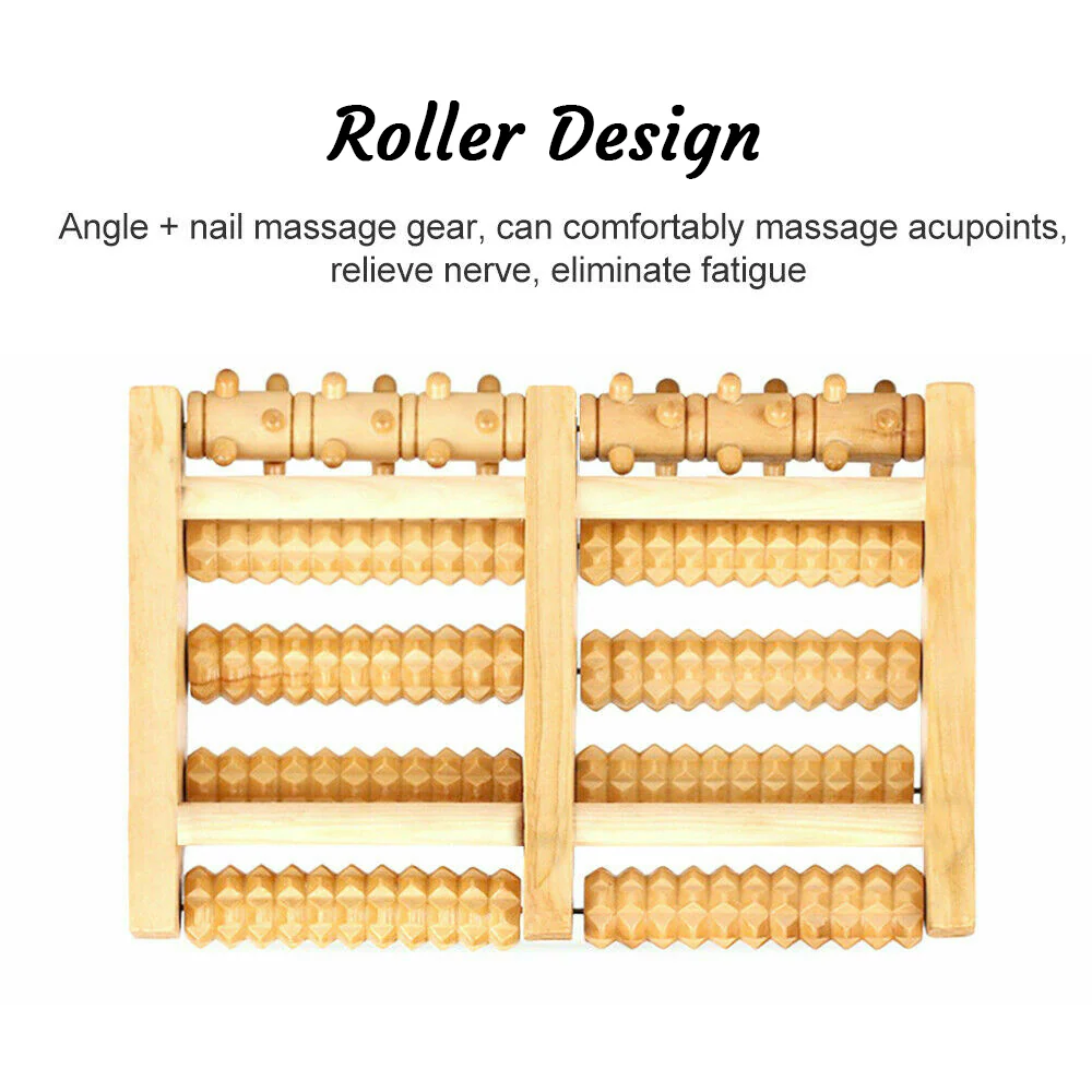 Wooden 5 Roller Foot Massager - Image 4